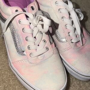 Vans Pink and White Sneakers
